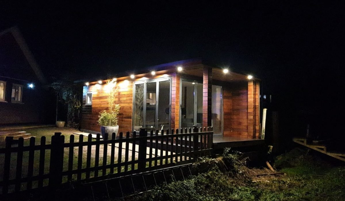 Oak Finish Night Shot - Kent Garden Rooms, Canterbury, Kent CT13